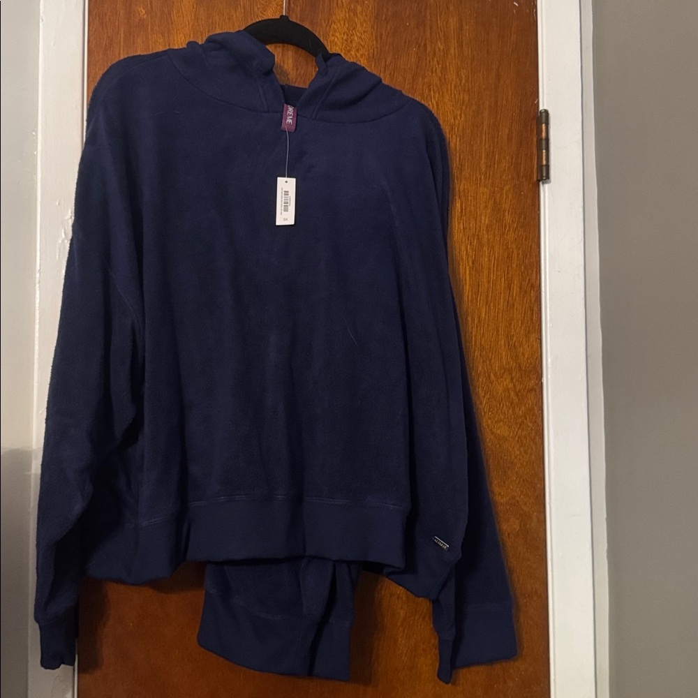 Adore me Cozy Navy Blue Hoodie and Jogger Set - Picture 3 of 4